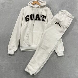 SNEAKGALLERY Hoodie Sweatpants Set Mens Small GOAT Chenille Patch Gym‎